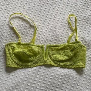 Free People lime green bra